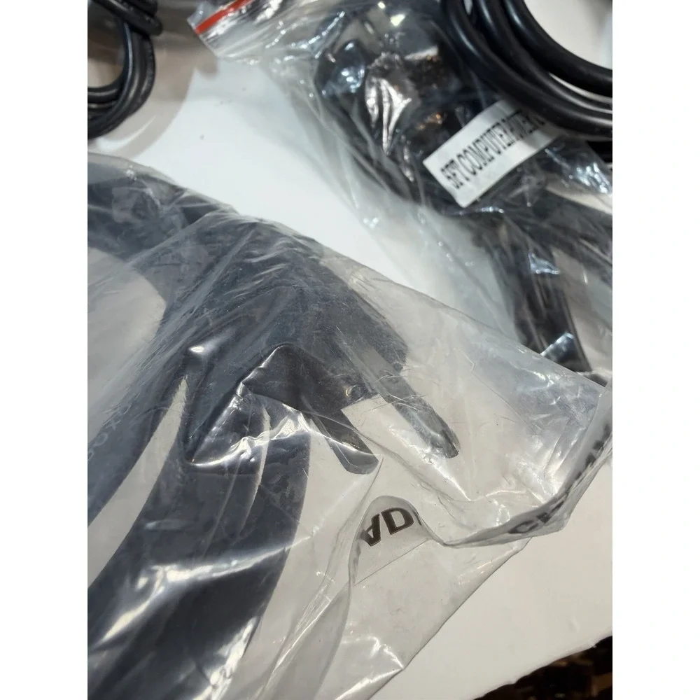 Lot of 45 3-Prong Standard PC Computer Monitor AC Power Cord Cable various size
